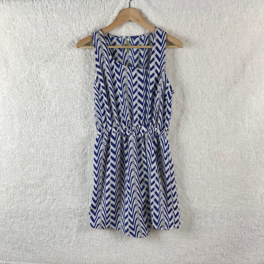 Modcloth Peppermint Blue & White Dress, Size M